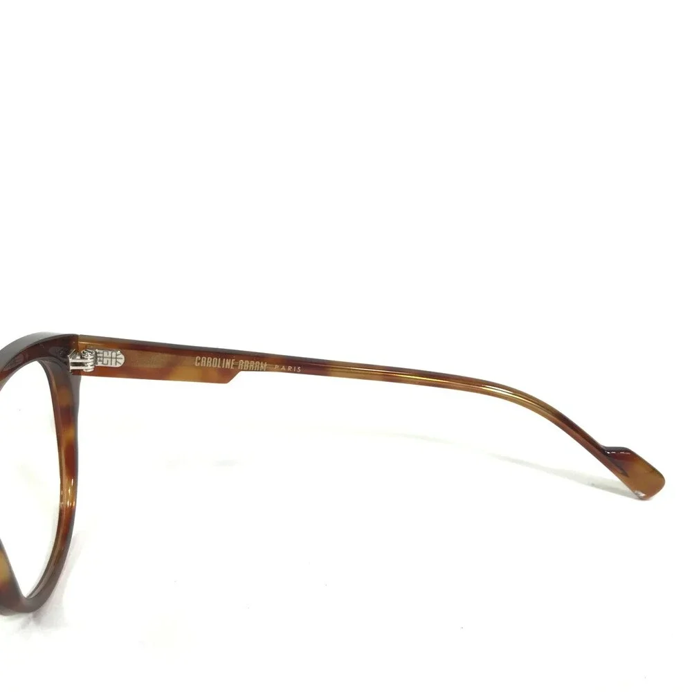 Caroline Abram Eyeglasses Frames FRANCINE 756 Brown Tortoise Cat Eye 48-19-140